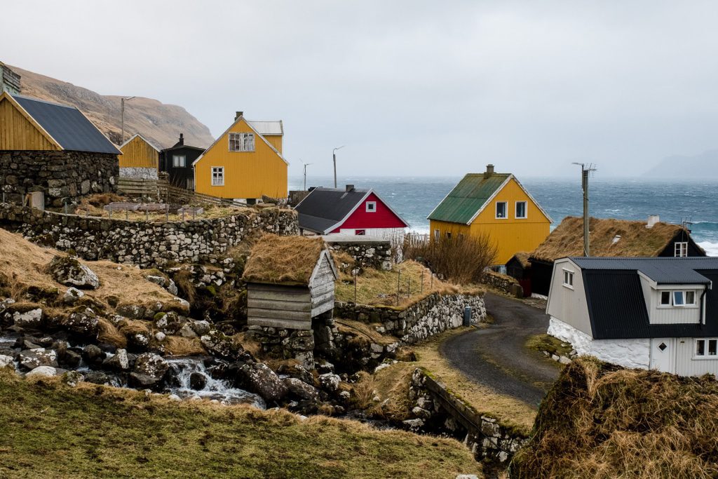 Village of Skarvanes on the Faroe Islands