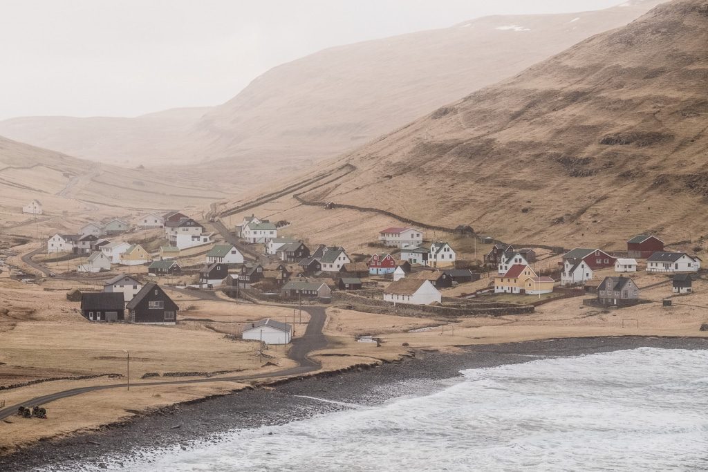 A view of Húsavík on the Faroe Islands